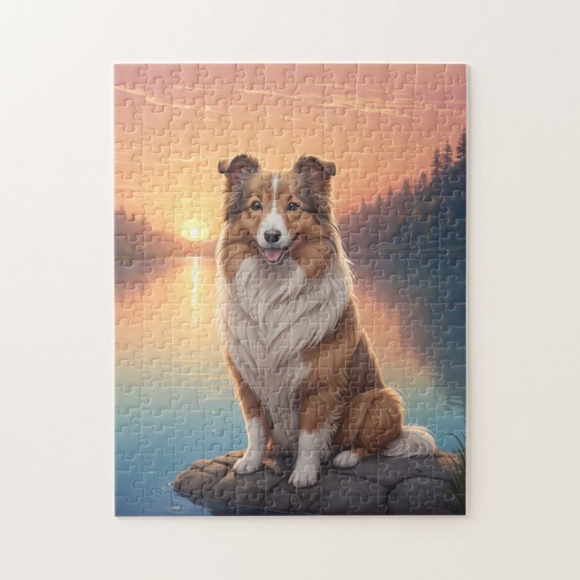 Collie dog jigsaw puzzle (Vertical)