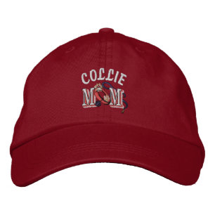 Collie Dog Mom Embroidered Hat