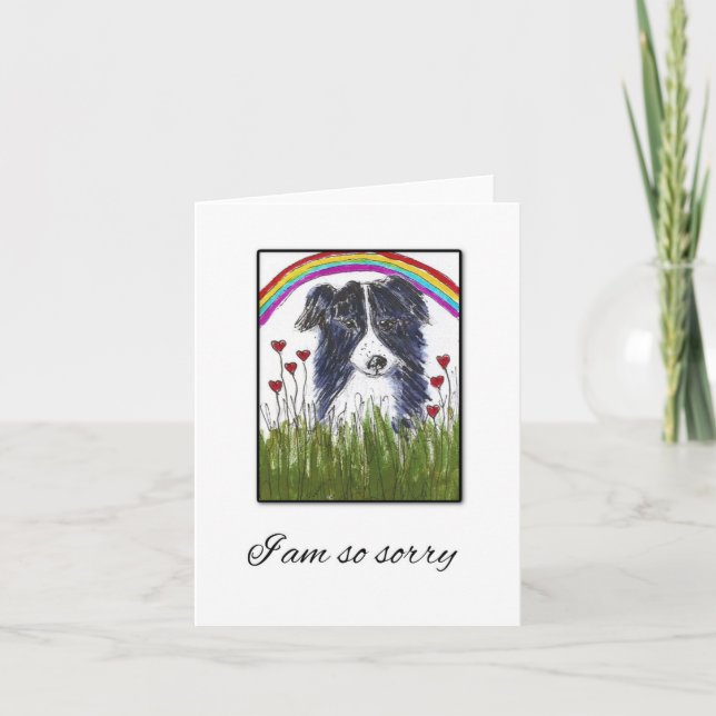 Collie Dog Pet Sympathy Card (Front)