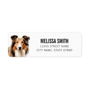 Collie Dog Return Address Labels