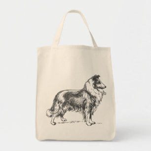Collie Dog Tote Bag