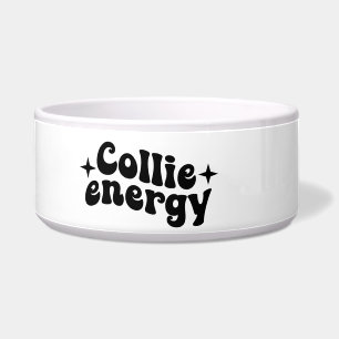 Collie Energy Ceramic Dog Bowl