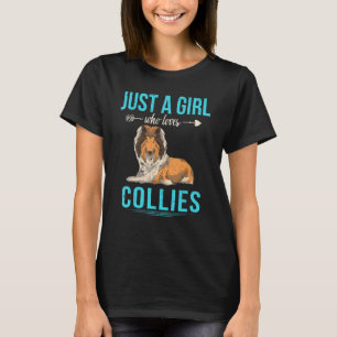 Collie Girls Women Dog Owner Animal Pet Rough Col T-Shirt