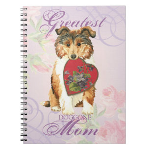 Collie Heart Mom Notebook
