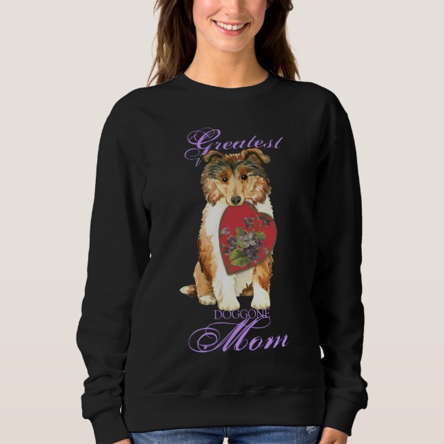 Collie Heart Mom Sweatshirt (Front)