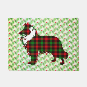 Collie Holiday Doormat