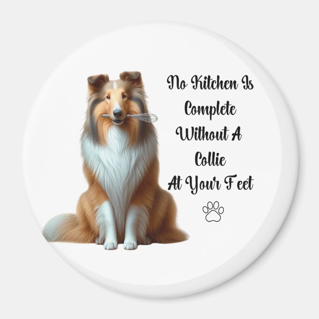 Collie Kitchen Magnet (Front)