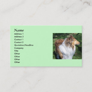 COLLIE Lovers Business cards- *Customize* Card