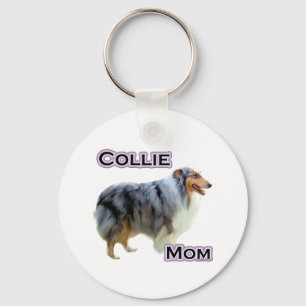 Collie Mom 4 - Keychain