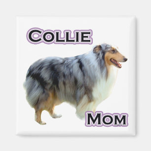 Collie Mom 4 - Magnet