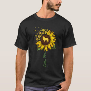 Collie Mom Sunflower Rough Collie Gifts Dog Mom Ma T-Shirt