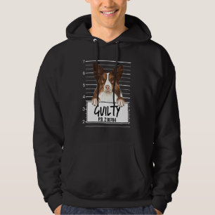 Collie Mugshot Guilty Dog Hoodie