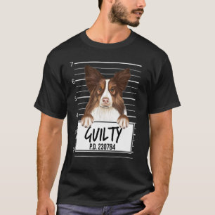 Collie Mugshot Guilty Dog T-Shirt