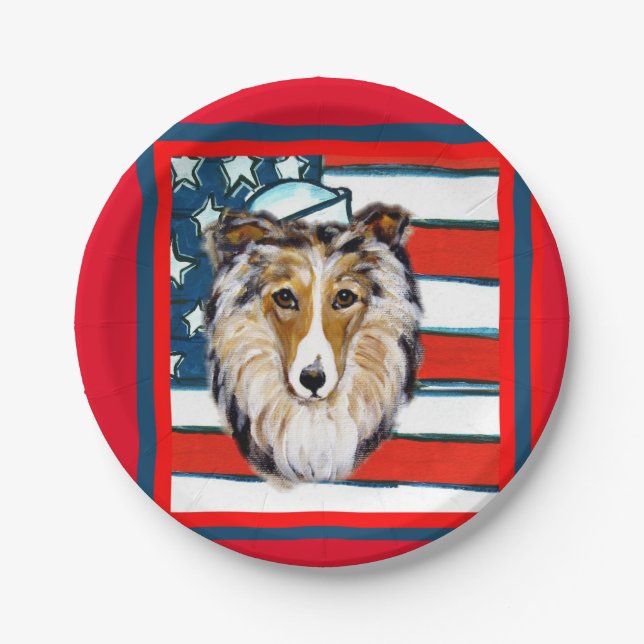 Collie  paper plate (Front)