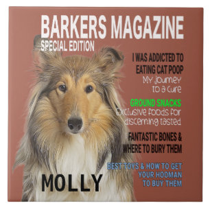 Collie Parody Magazine Cover Tile