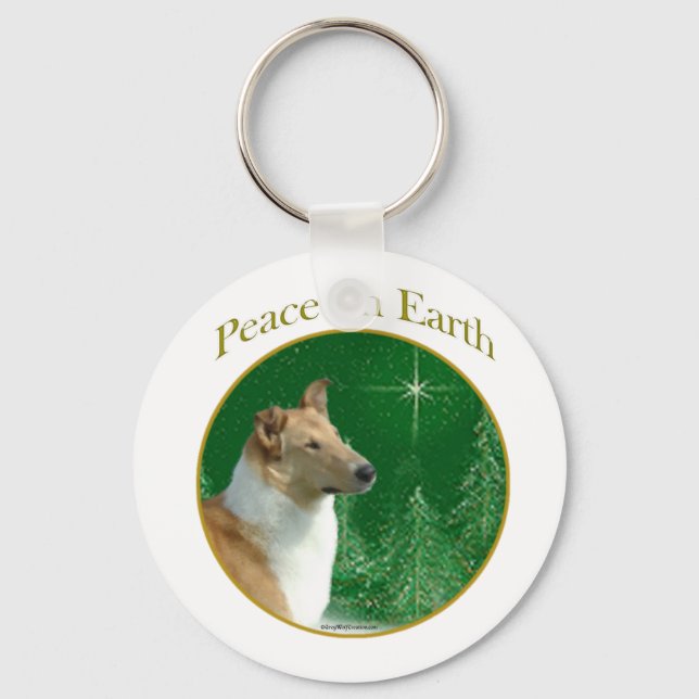 Collie Peace Keychain (Front)