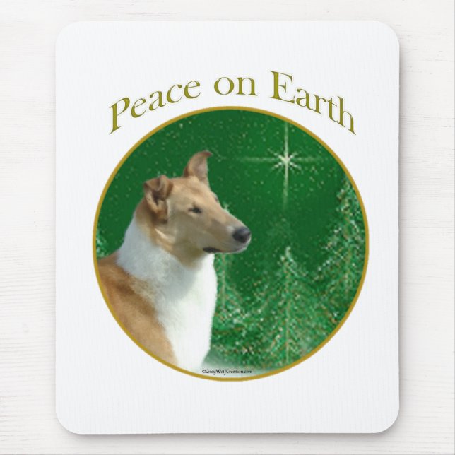 Collie Peace on Earth Mouse Pad (Front)