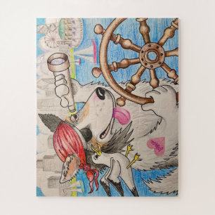 Collie Pirate Jigsaw Puzzle
