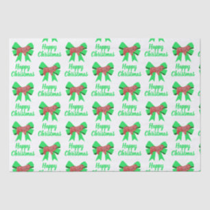 Collie Rough Christmas Dog & Bow White Tissue Paper