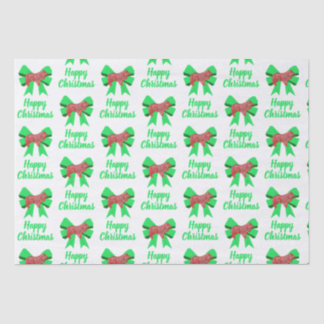 Collie Rough Christmas Dog & Bow White Tissue Paper