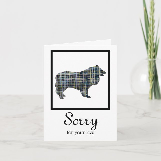 Collie Rough Dog Pet Sympathy Card (Front)