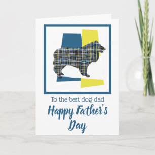 Collie Rough Dog TriColour Father’s Day Card