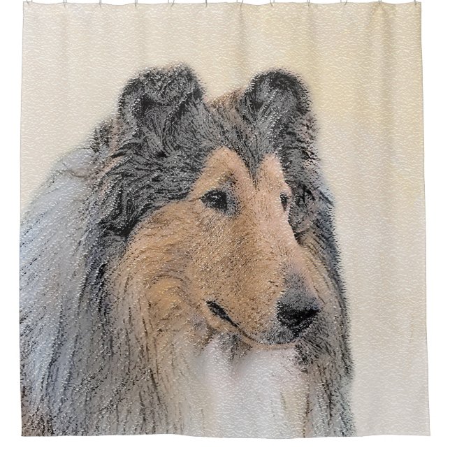 Collie (Rough) Painting - Cute Original Dog Art (Front)