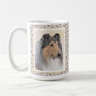 Collie (Rough) Painting - Cute Original Dog Art Coffee Mug