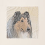 Collie (Rough) Painting - Cute Original Dog Art Scarf<br><div class="desc">Rough Collie dog portrait,  original painting.   We specialize in cute and funny original art. Buy this for yourself or as a great gift for your Collie loving friends. Be creative - click on CUSTOMIZE to add/remove/change text,  resize the picture,  change colours or anything else the customization tool will allow!</div>