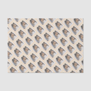 Collie (Rough) Painting - Cute Original Dog Art Tissue Paper