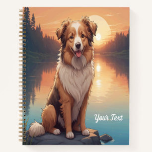 Collie Shepherd by Lake Notebook