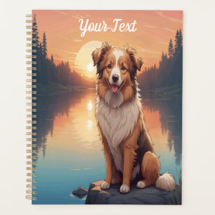 Collie Shepherd par le lac