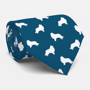 Collie Silhouettes Pattern Tie
