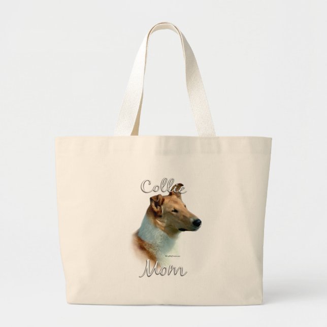 Collie (smooth) Mom 2 Large Tote Bag (Front)