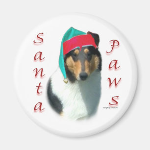 Collie (smooth) Santa Paws Magnet