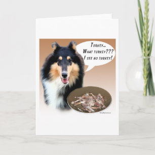 Collie Turkey Holiday Card