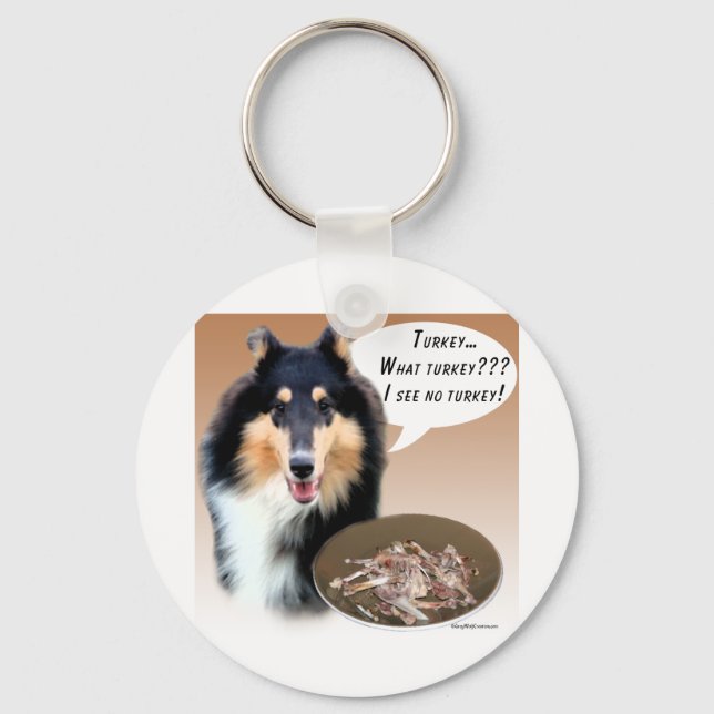 Collie Turkey Keychain (Front)