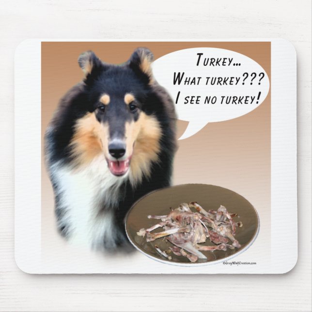 Collie Turkey Mouse Pad (Front)