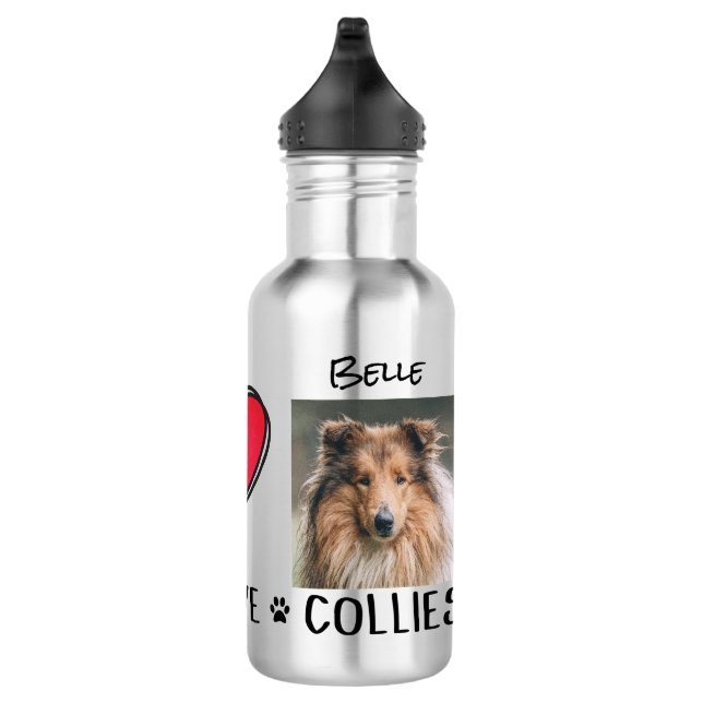 Collie Water Bottle Dog Lovers (Right)