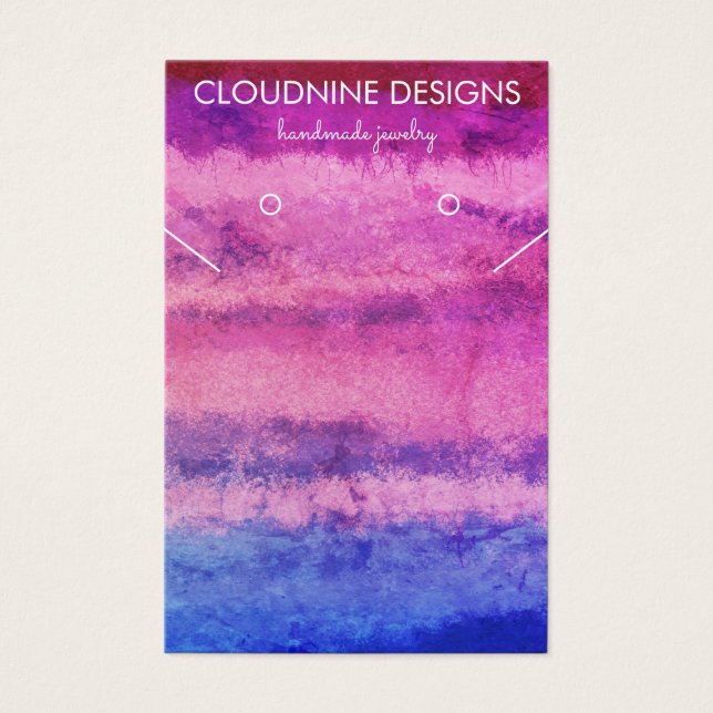 Collier à oreilles bleu rose Bijoux Carte d'affich (Devant)