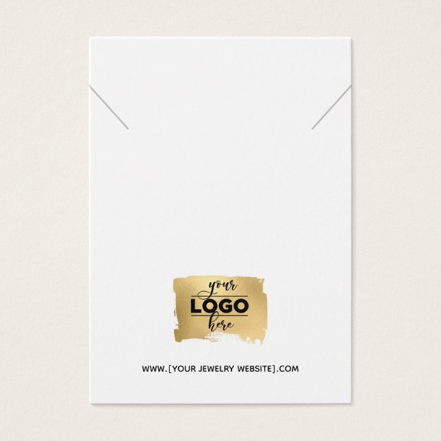 Collier Ajouter Votre Logo Carte d'affichage Bijou (Devant)