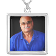 Collier argent carré personnalisé pour elle