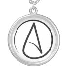 Collier athée mince de symbole