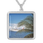 Bateau de croisière de carnaval accouplé à l'île