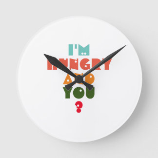Collier Boîte À Souvenir i'm hungry montre Round Clock