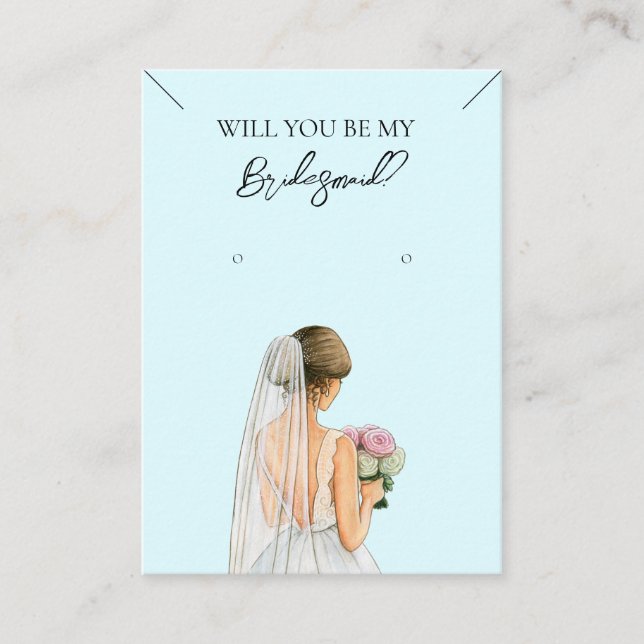 Collier Bridesmaid & Carte d'affichage pour bijoux (Devant)