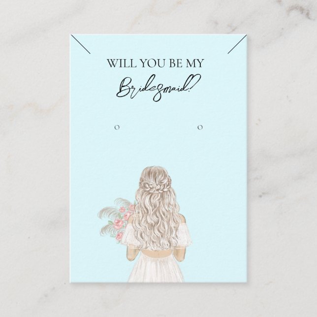 Collier Bridesmaid & Carte d'affichage pour bijoux (Devant)