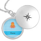 Bulles oranges nommées personnalisées de bleu de