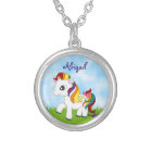 Collier Cheval Personnalisé Cute Rainbow Pony