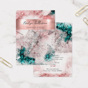 Collier d'aquarelle rose turquoise